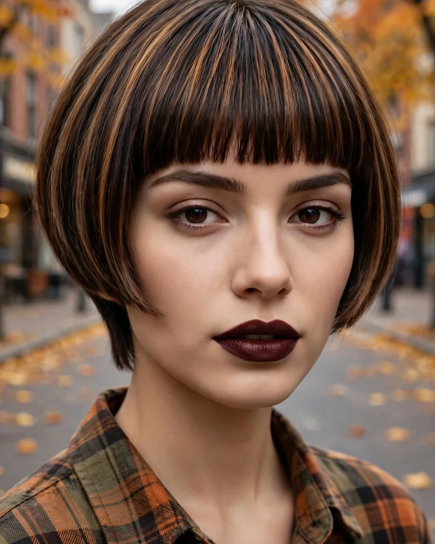 Undercut Bob With Bangs