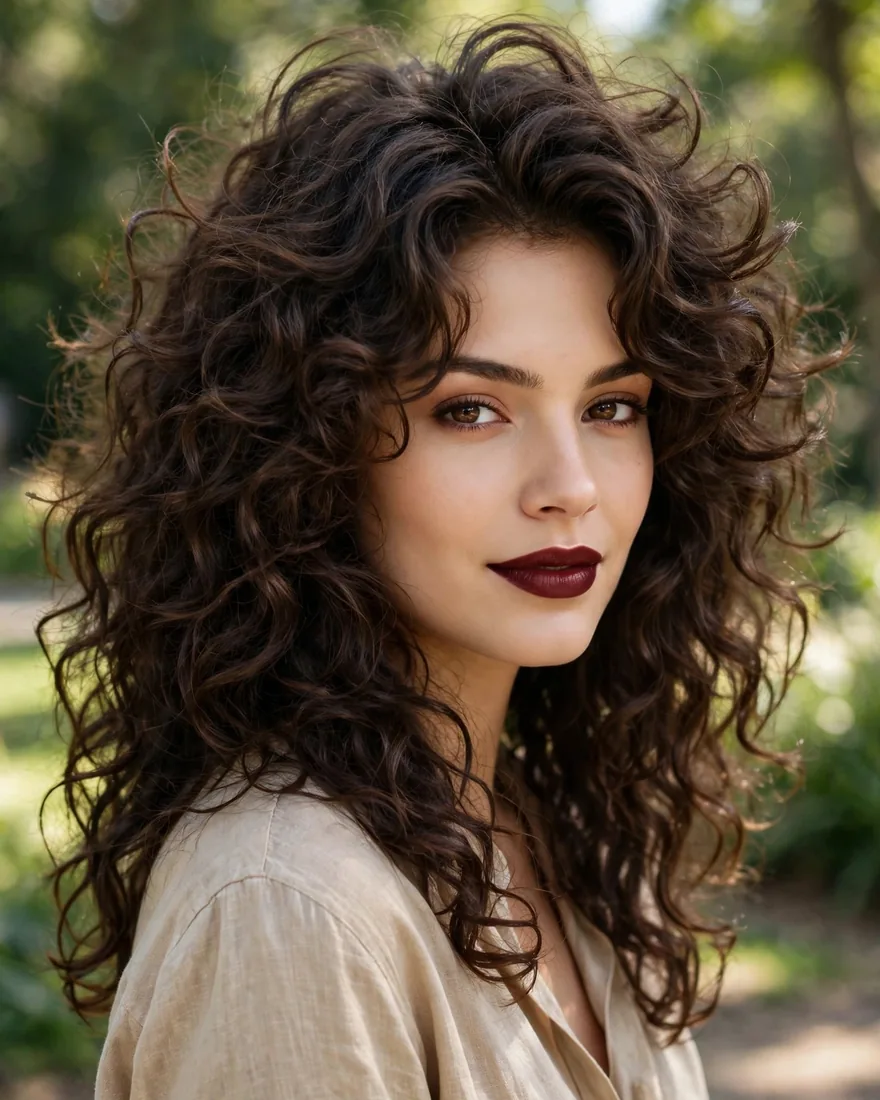 Voluminous Curly Long Shag