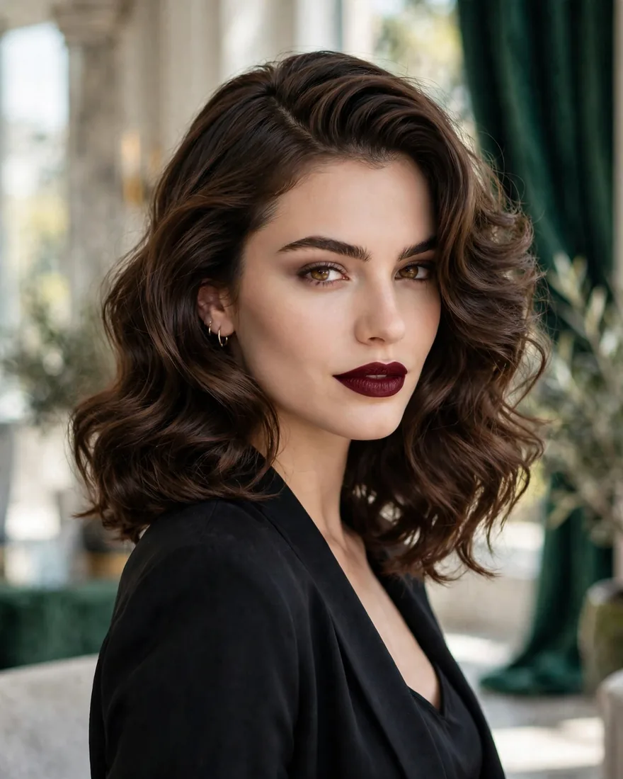 Wavy Lob Deep Side Part