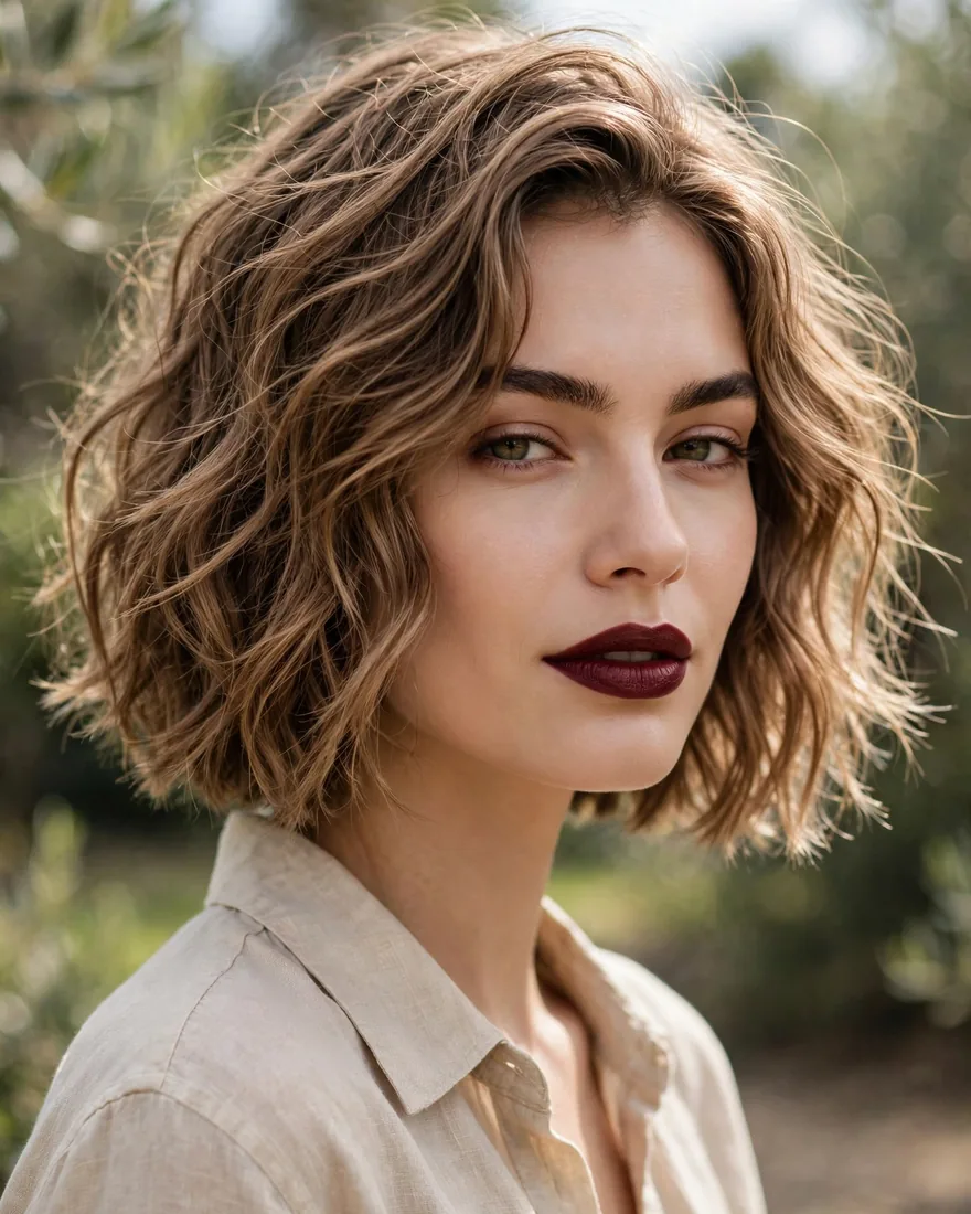 Wavy Razor Cut Bob