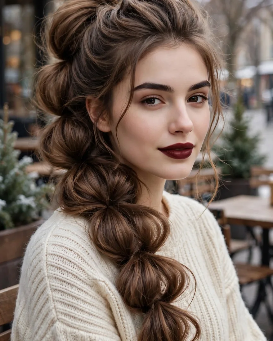 Pull-Through Braid for Flat Winter Hair