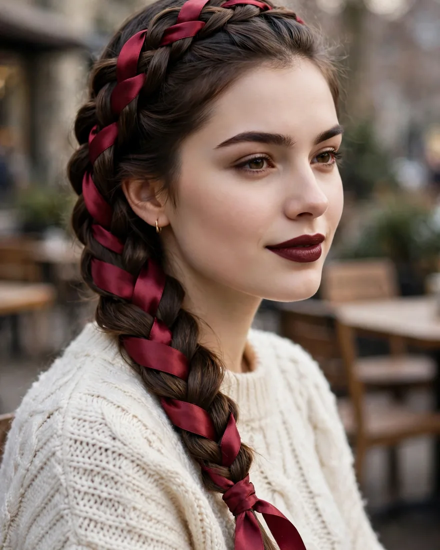 Ribbon-Woven Dutch Braid