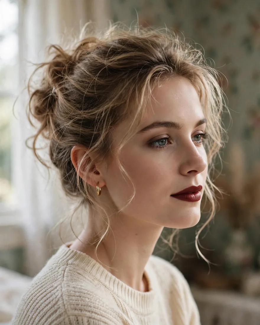 Wispy Updo 90s Fine Hair