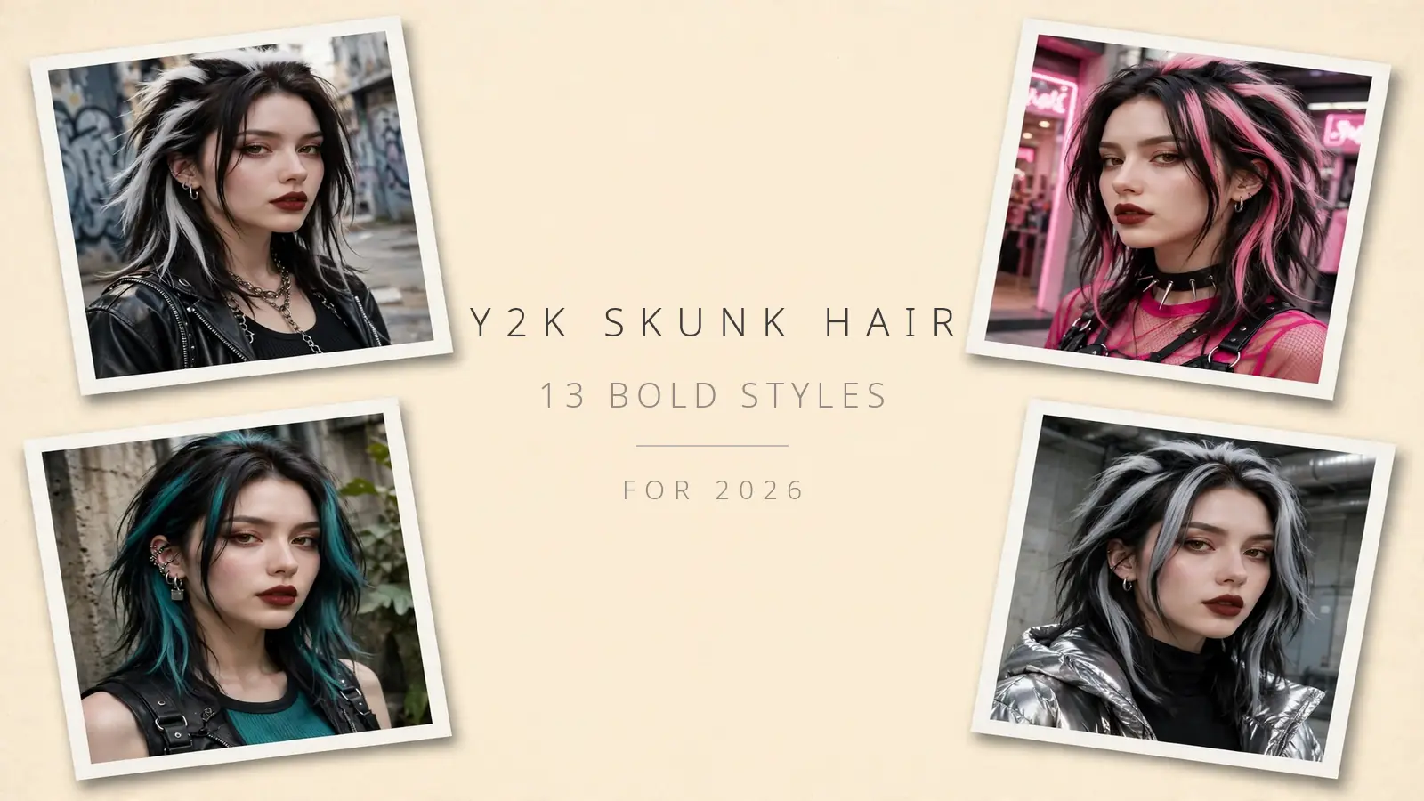 Y2K Skunk Hair - 13 Bold Styles for 2026